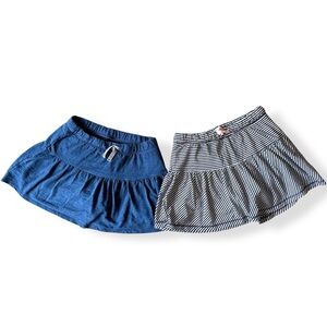 Blue and Striped Skirt Set